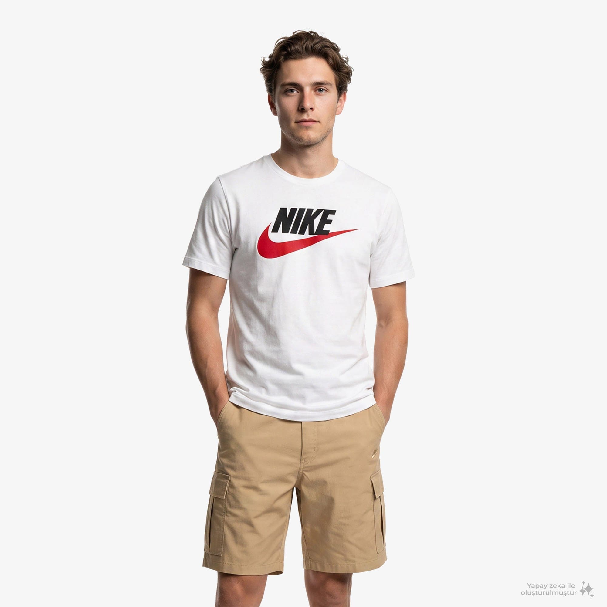 Nike Sportswear Icon Futura Erkek Beyaz T-Shirt