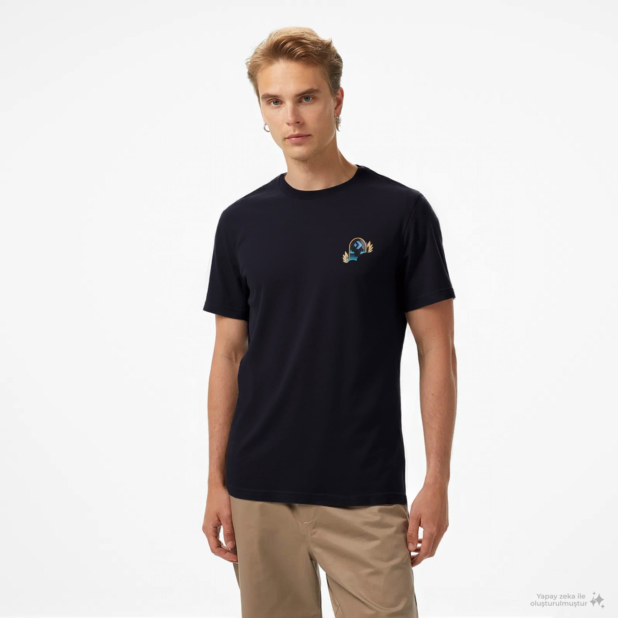 Converse Desert Sunset Erkek Siyah T-Shirt