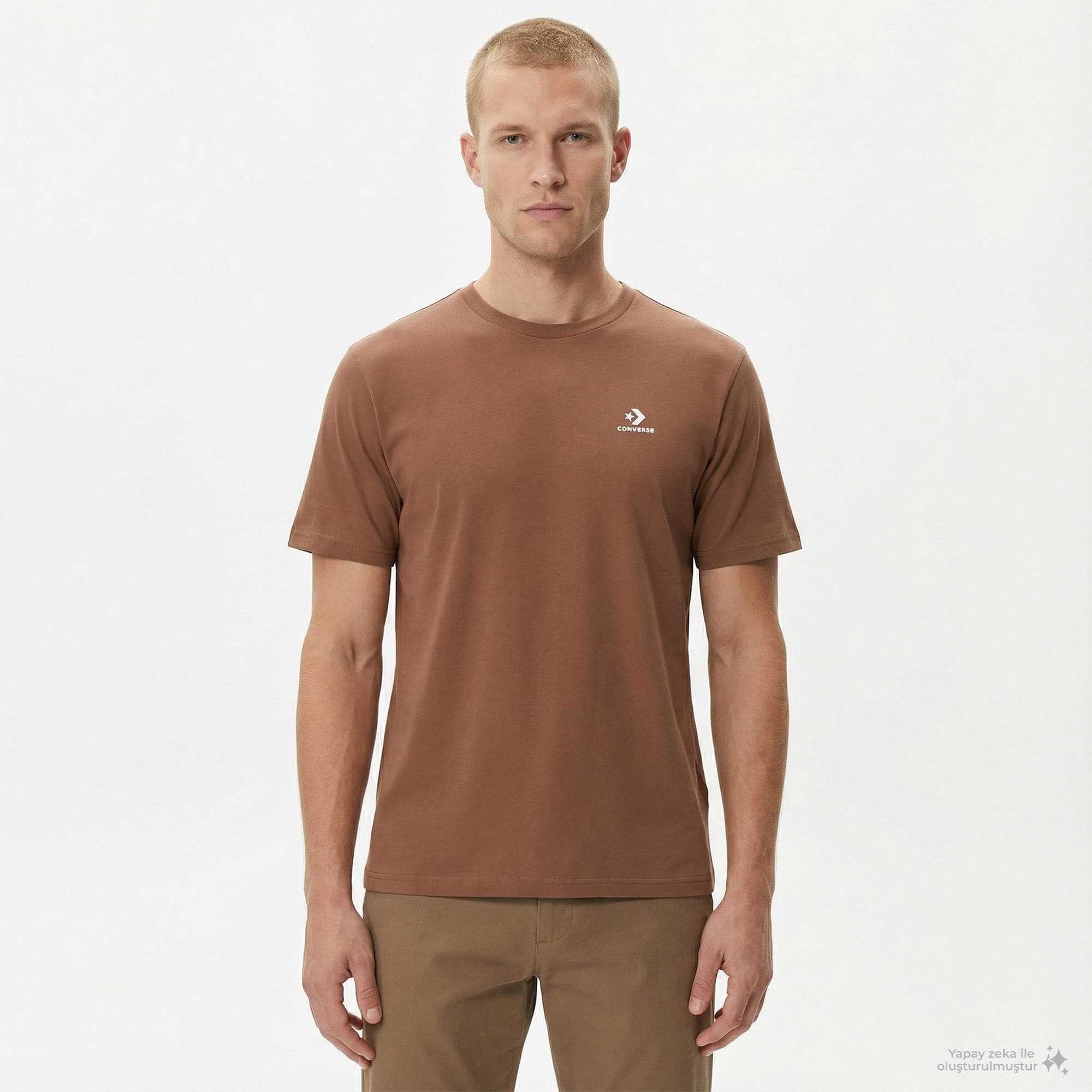 Converse Classic Unisex Kahverengi T-Shirt