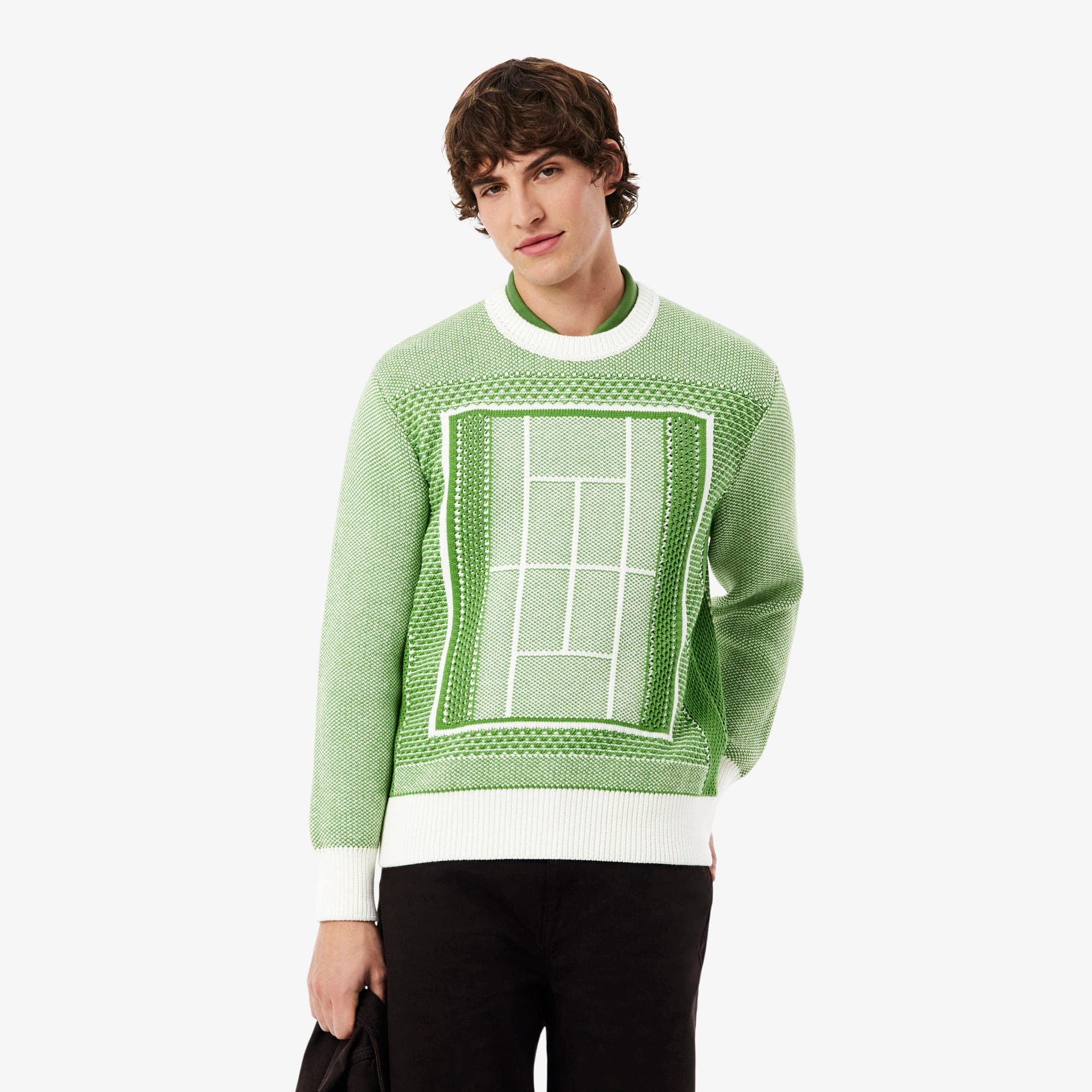 Lacoste Classic Fit Erkek Yeşil Kazak