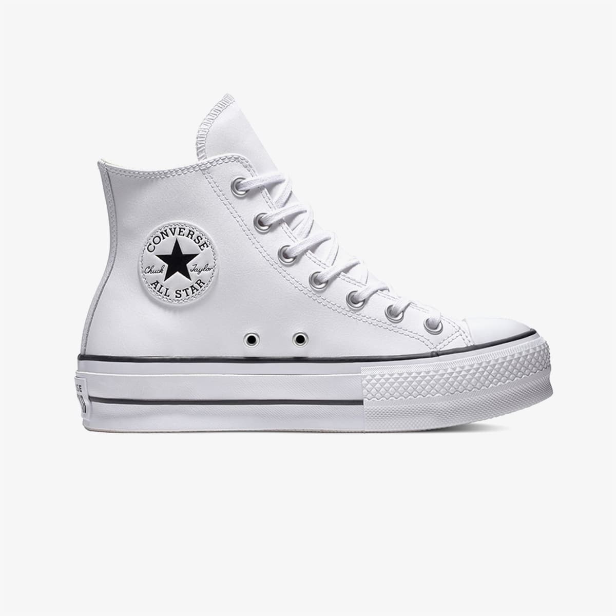 Converse Chuck Taylor All Star Lift Hi Deri Unisex Beyaz Sneaker