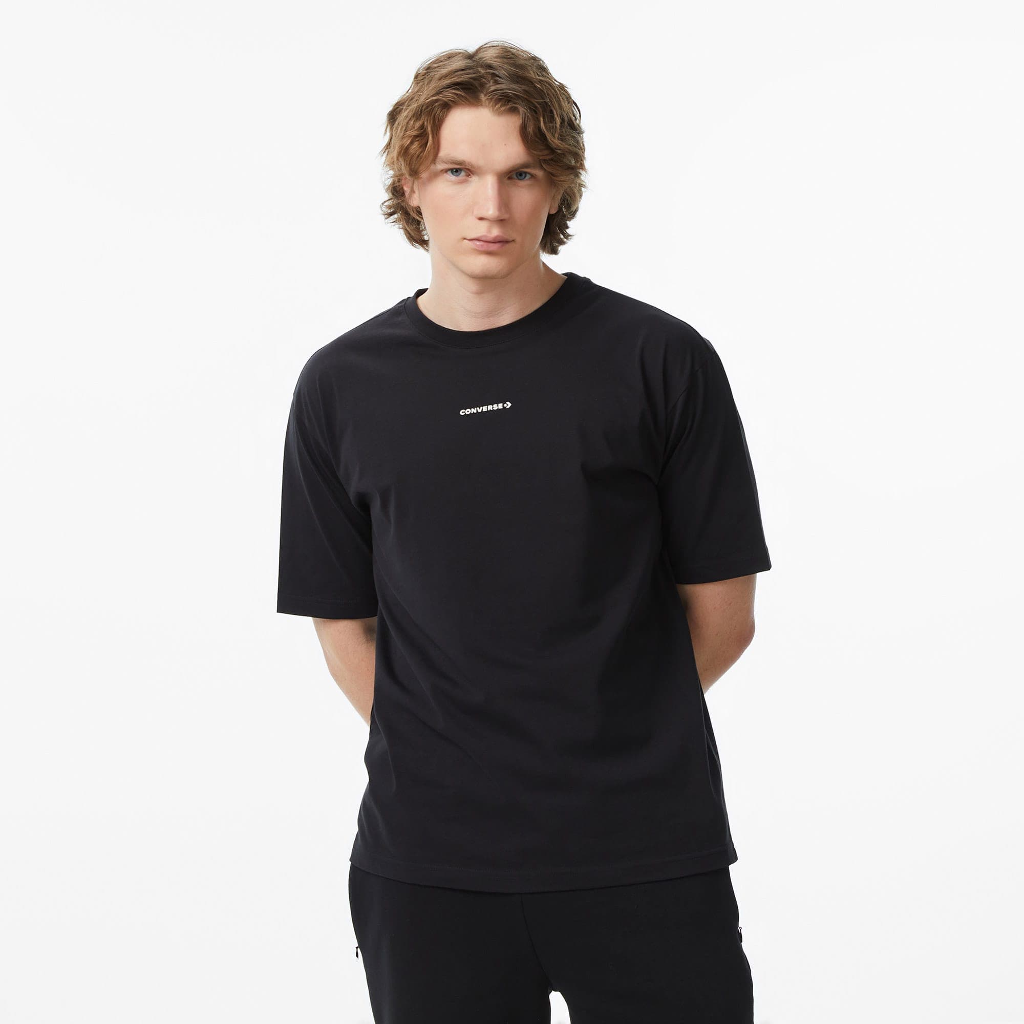 Converse Grafik Baskılı Erkek Siyah T-Shirt