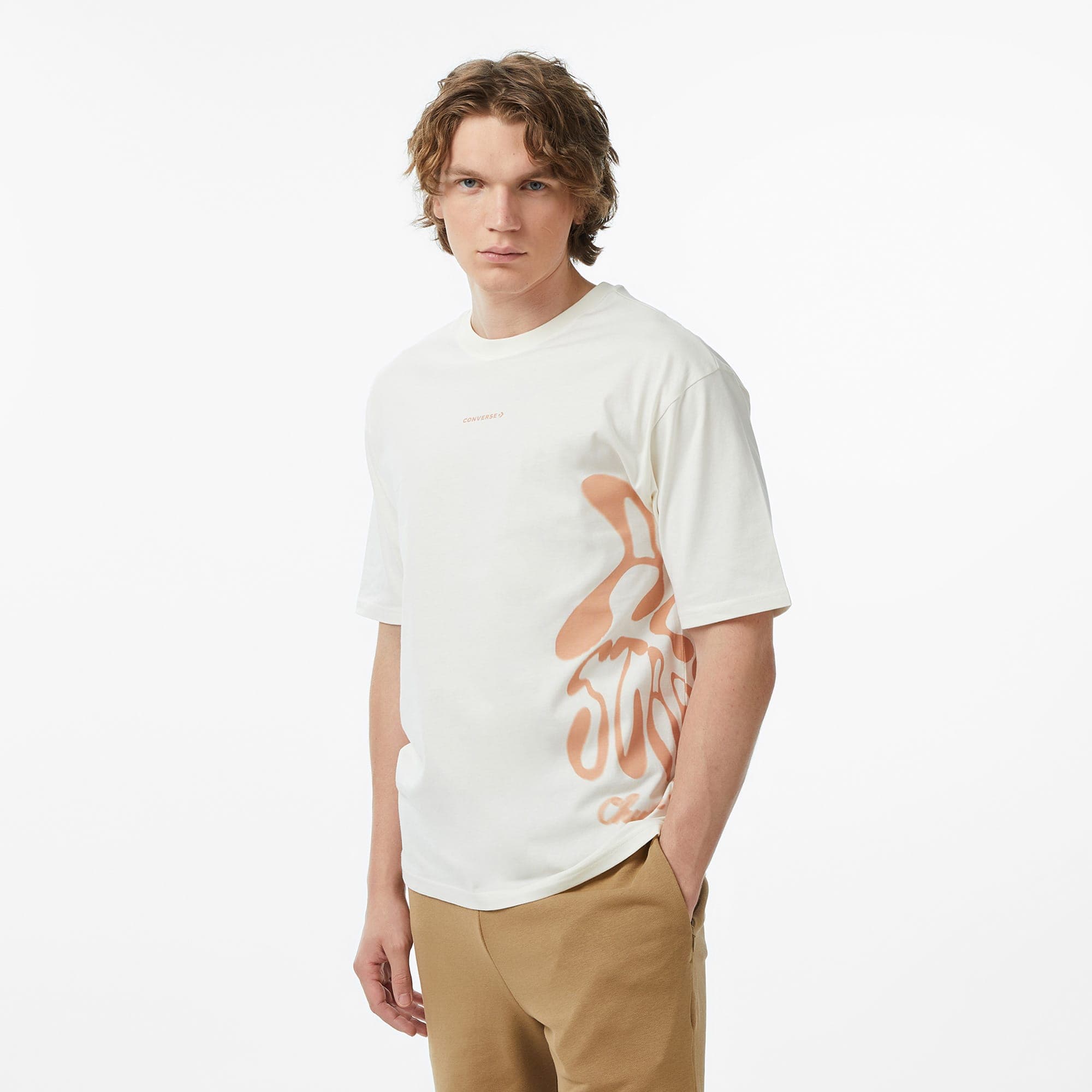 Converse Erkek Krem T-Shirt