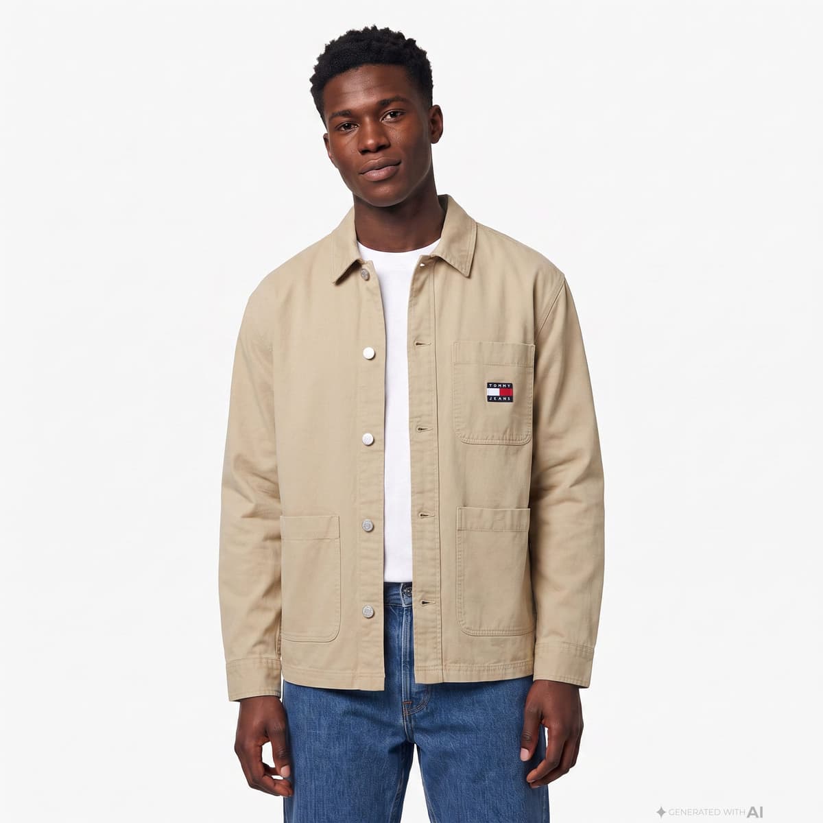Tommy Hilfiger Essential Overshirt Erkek Sarı Gömlek