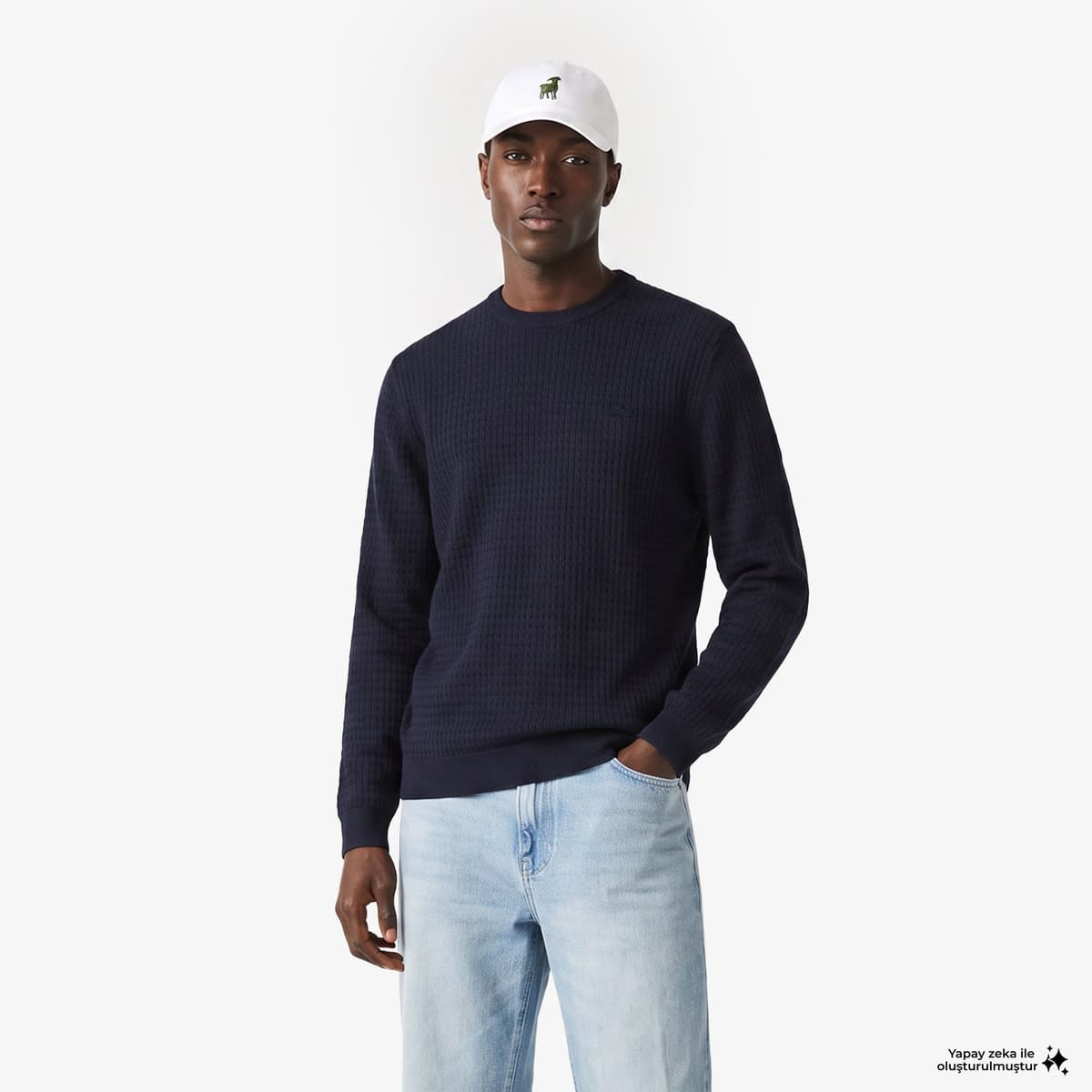 Lacoste Regular Fit Erkek Lacivert Kazak