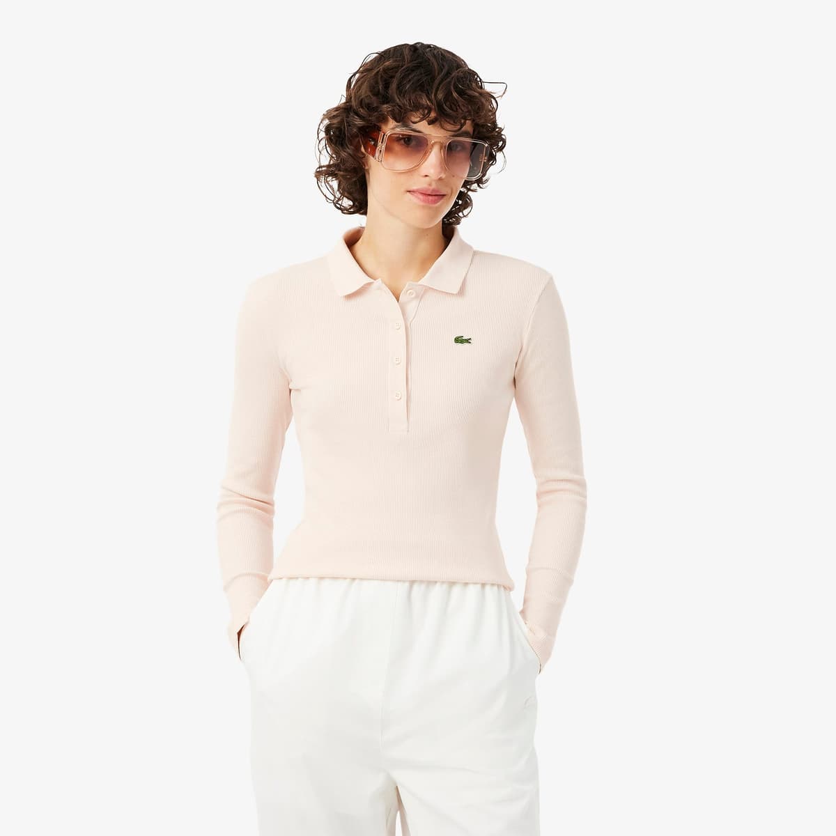Lacoste Slim Fit Kadın Pembe Polo