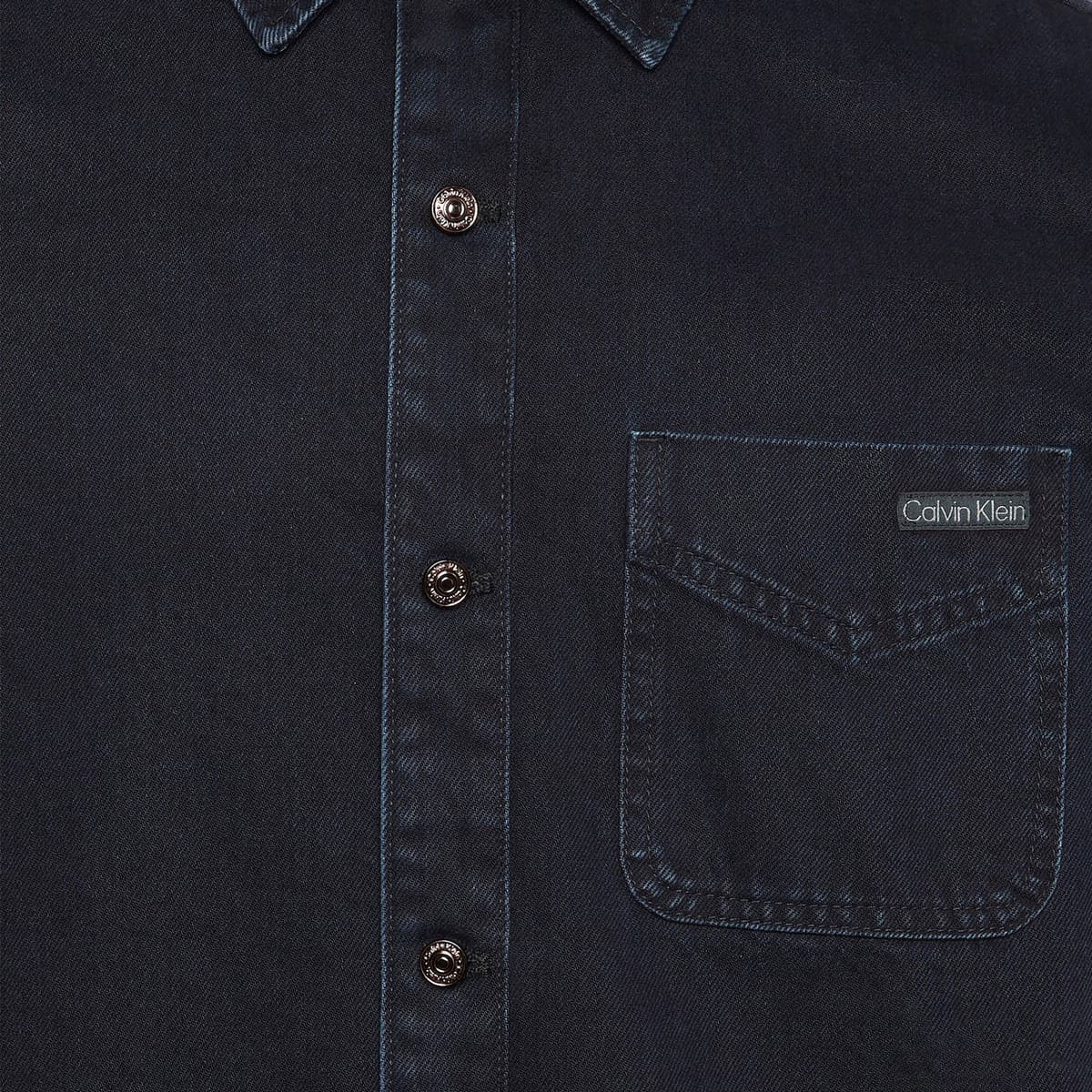Calvin Klein Blue Black Stone 90S Overshirt Erkek Mavi Gömlek