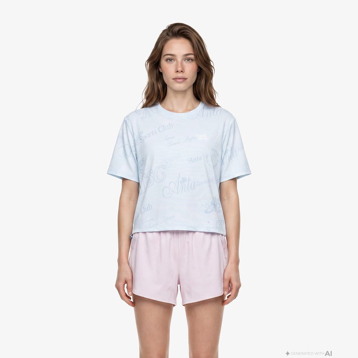 Anta Serve Smash Repeat Kadın Mavi T-Shirt