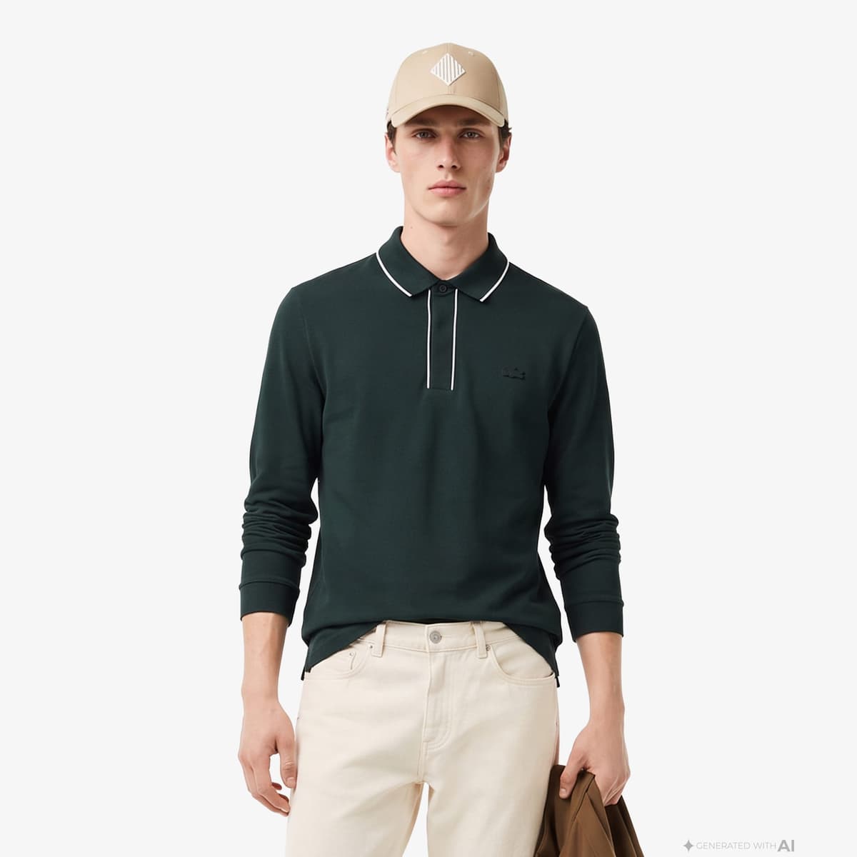 Lacoste Erkek Regular Fit Uzun Kollu Yeşil Paris Polo