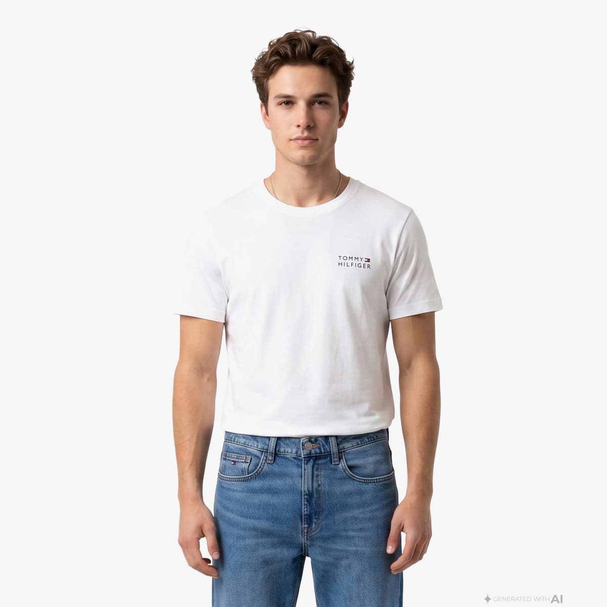 Tommy Hilfiger Brand Love Erkek Beyaz T-Shirt