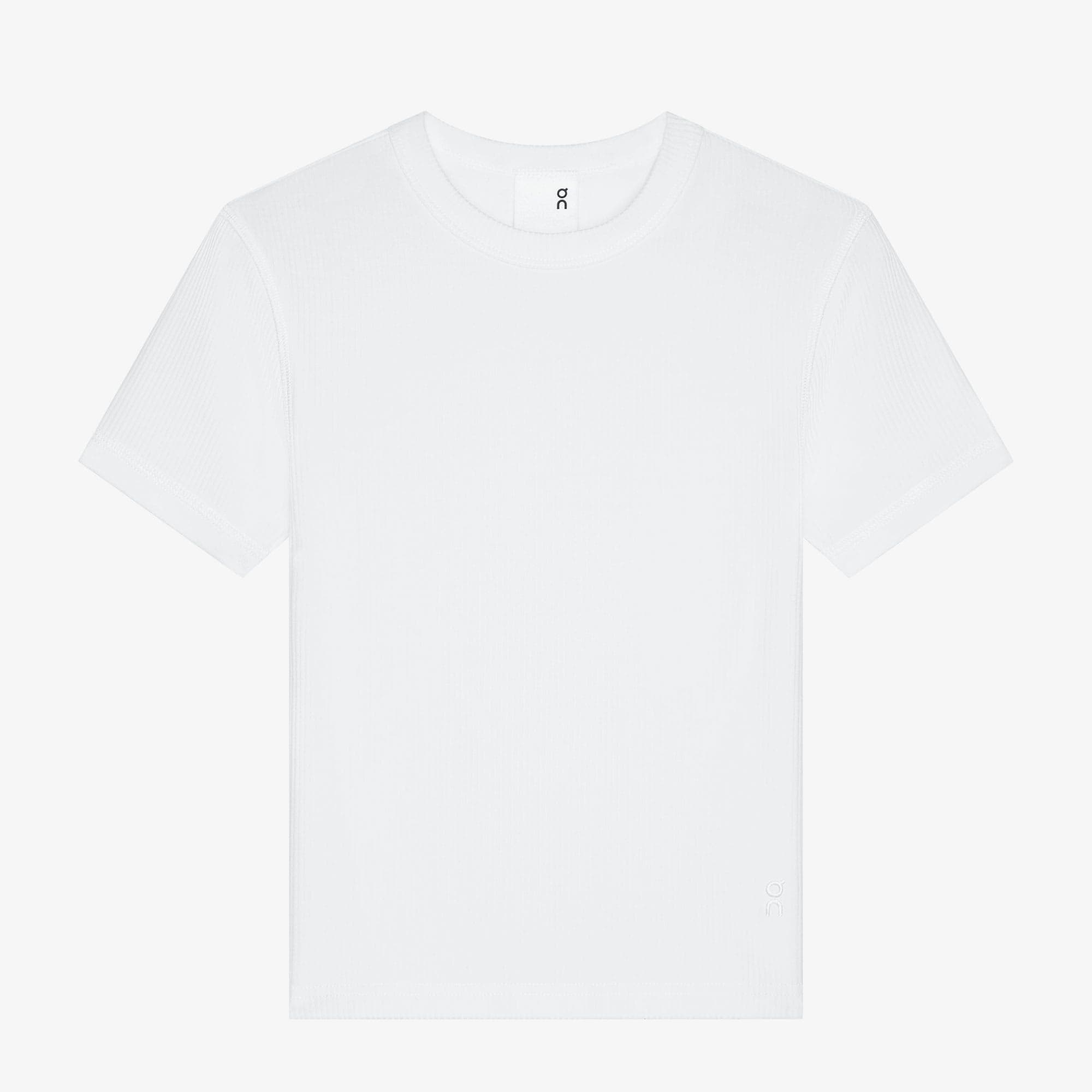On All-Day Ribbed Kadın Beyaz T-Shirt
