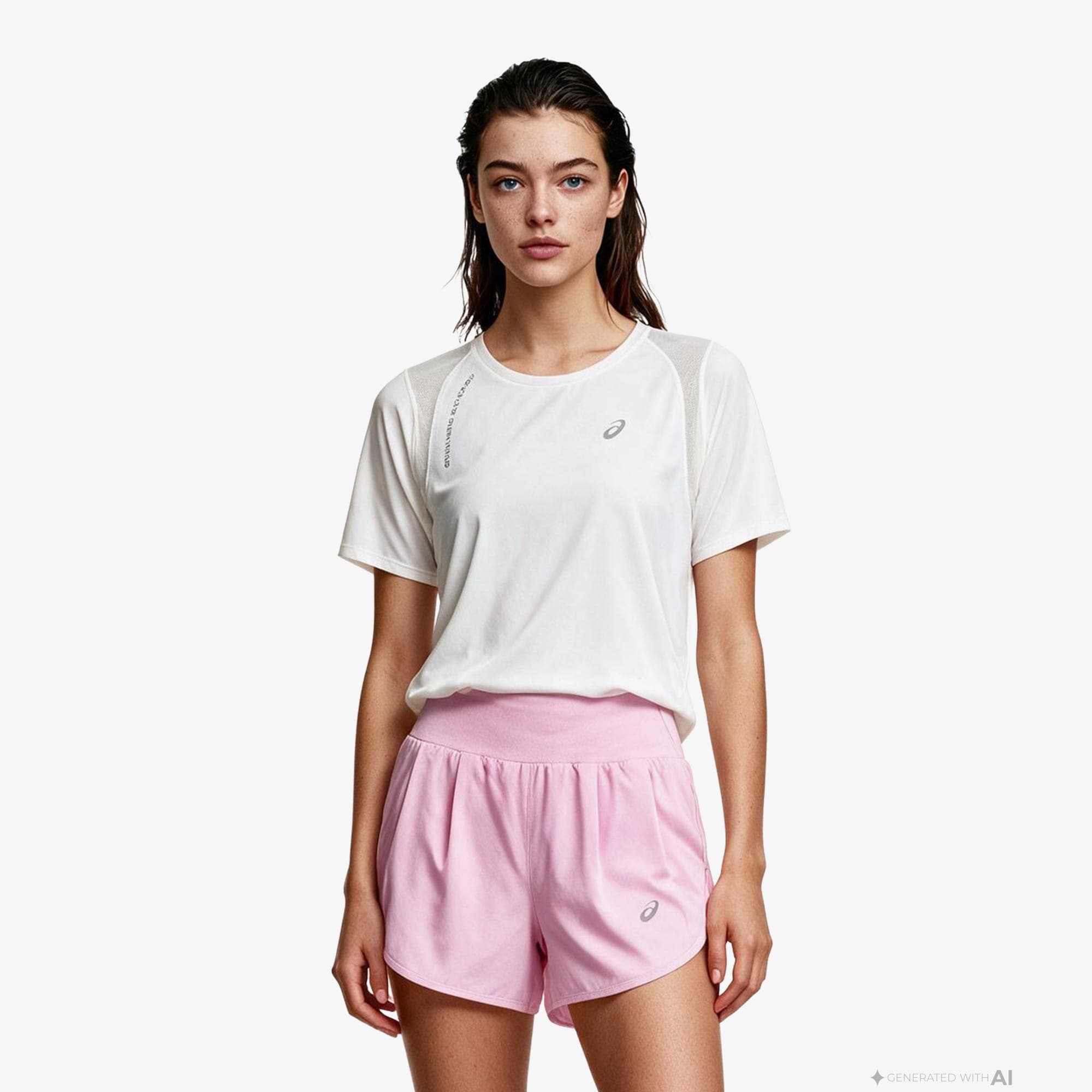 Asics Road Ss Top Kadın Krem T-Shirt