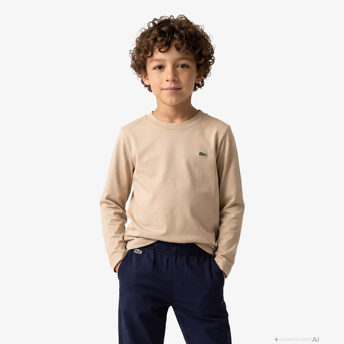 Lacoste Classic Çocuk Bej T-shirt