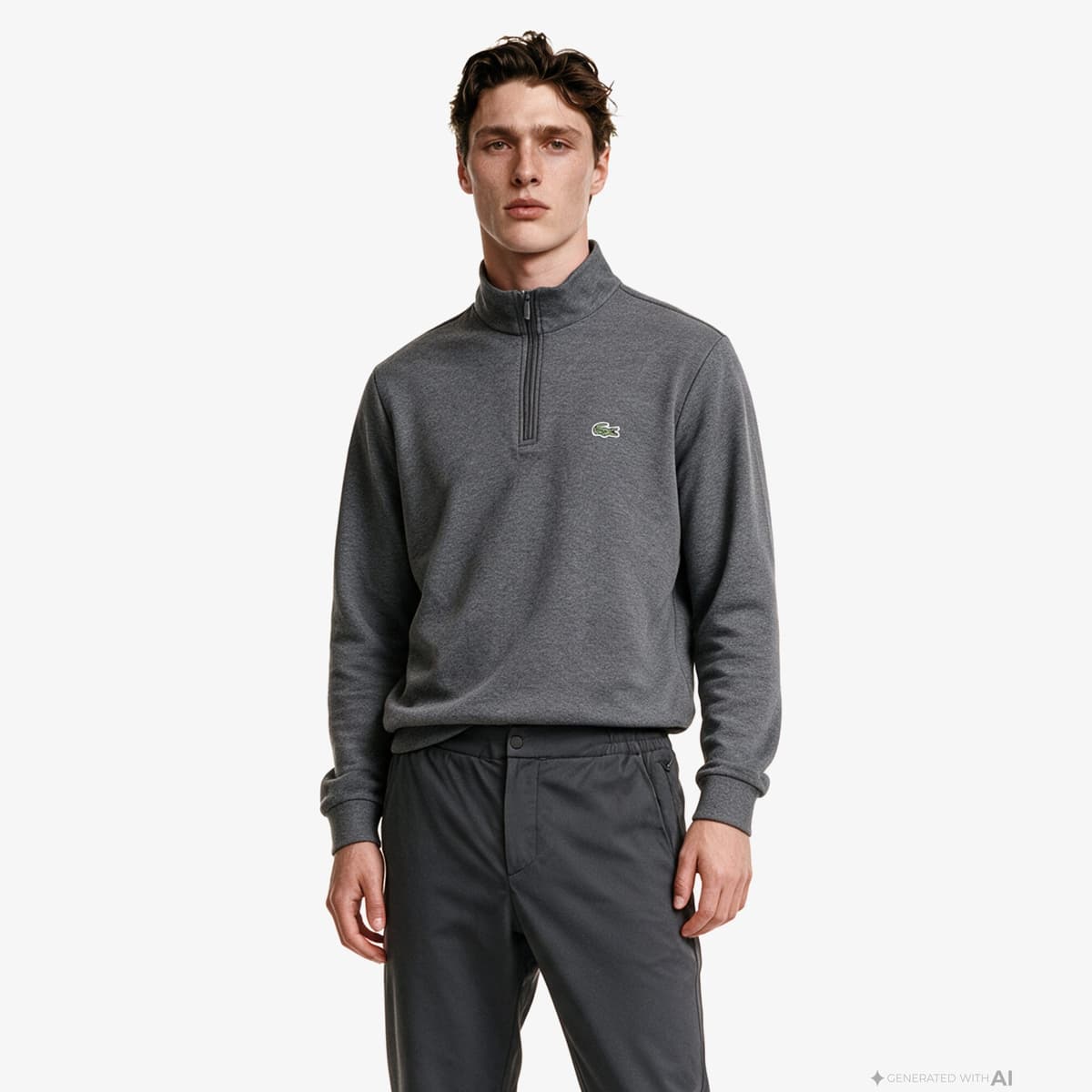 Lacoste Erkek Classic Fit Gri Sweatshirt