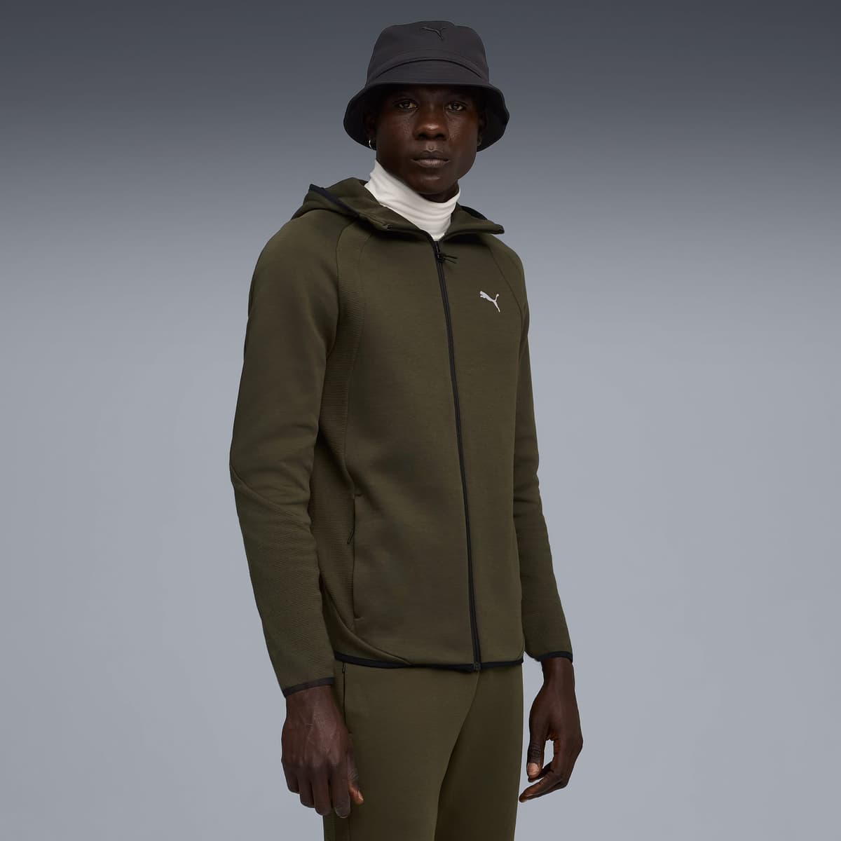 Puma Evostripe Fz Dk Erkek Haki Eşofman Üstü