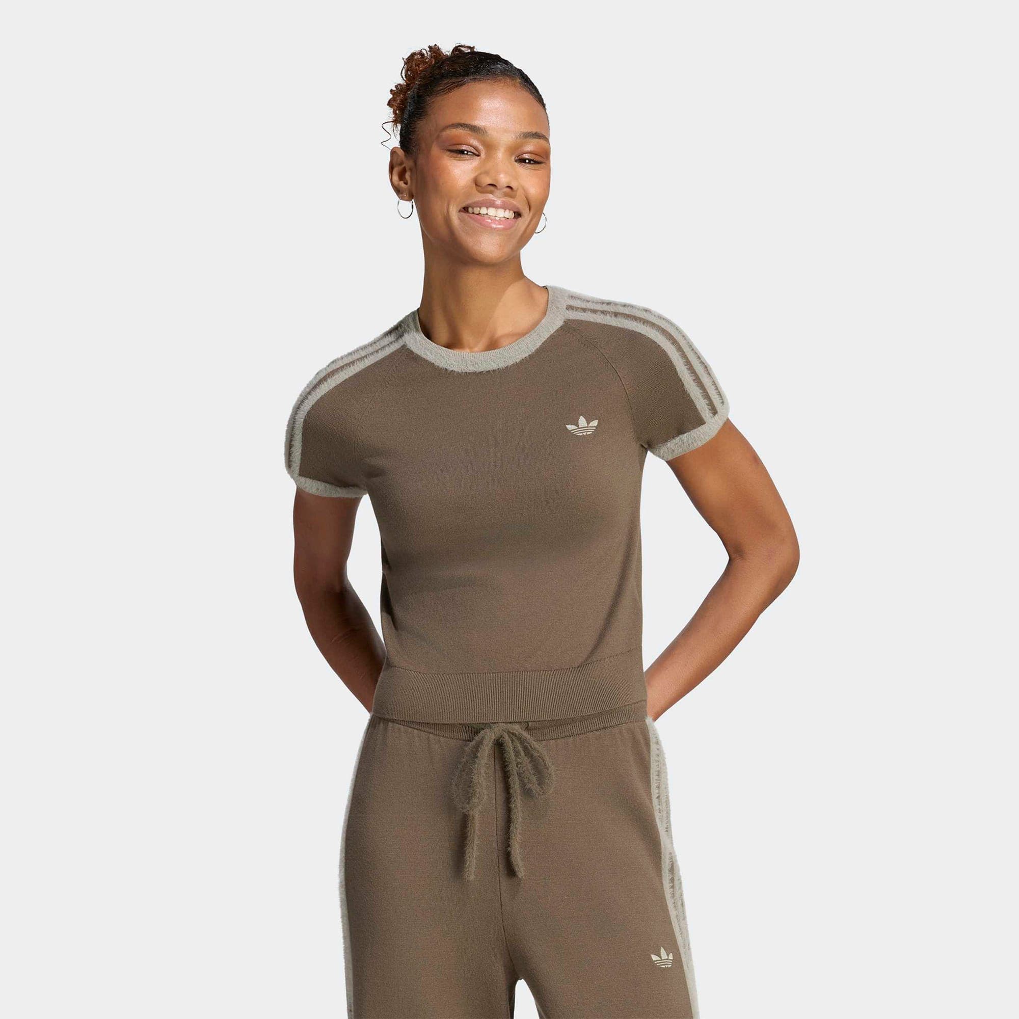 adidas Knit Kadın Kahverengi T-Shirt