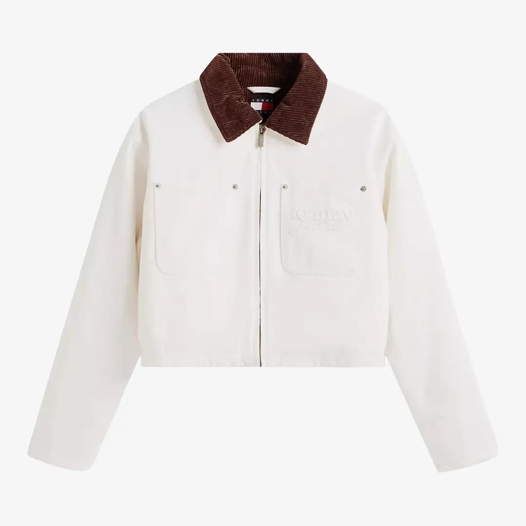 Crop Coach Jacket 'White'