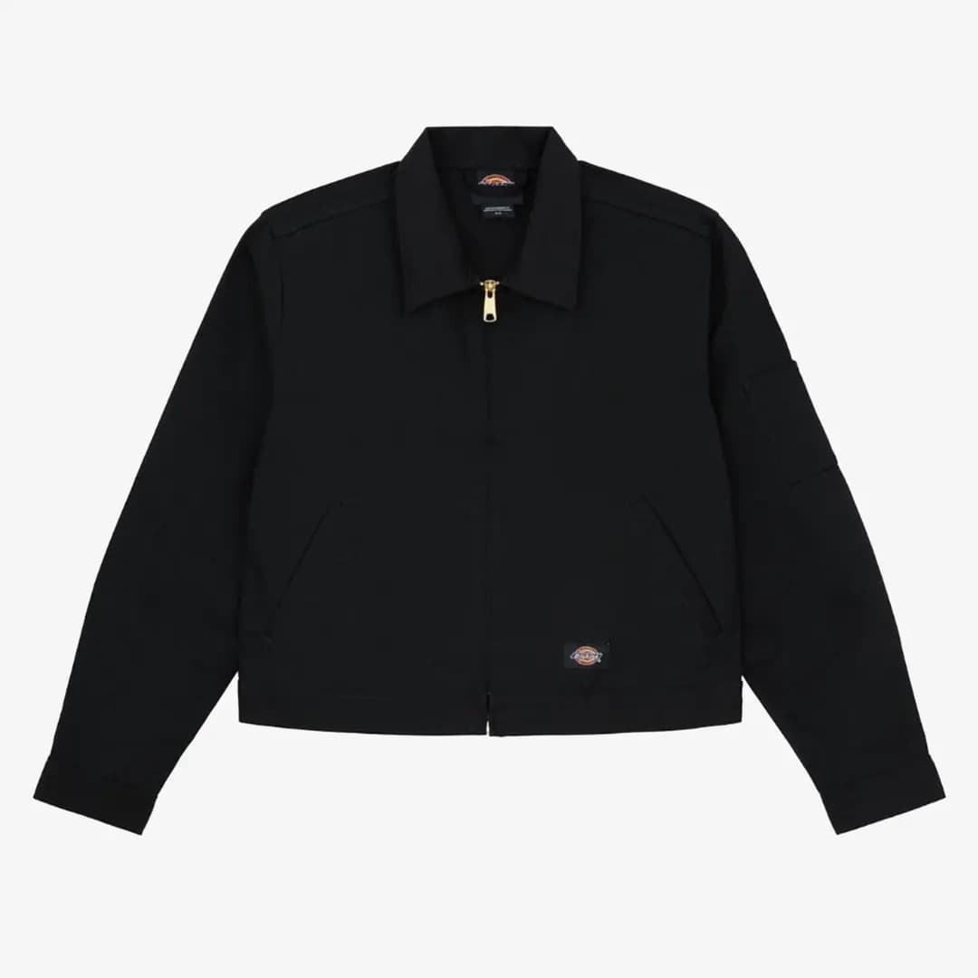 Unlined Cropped Eisenhower Jacket 'Black'