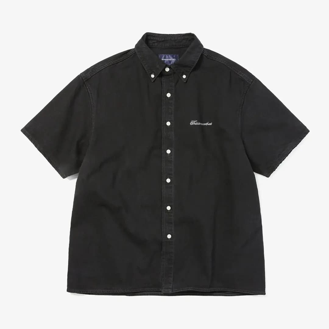 Washed Denim S/S Shirt 'Black'