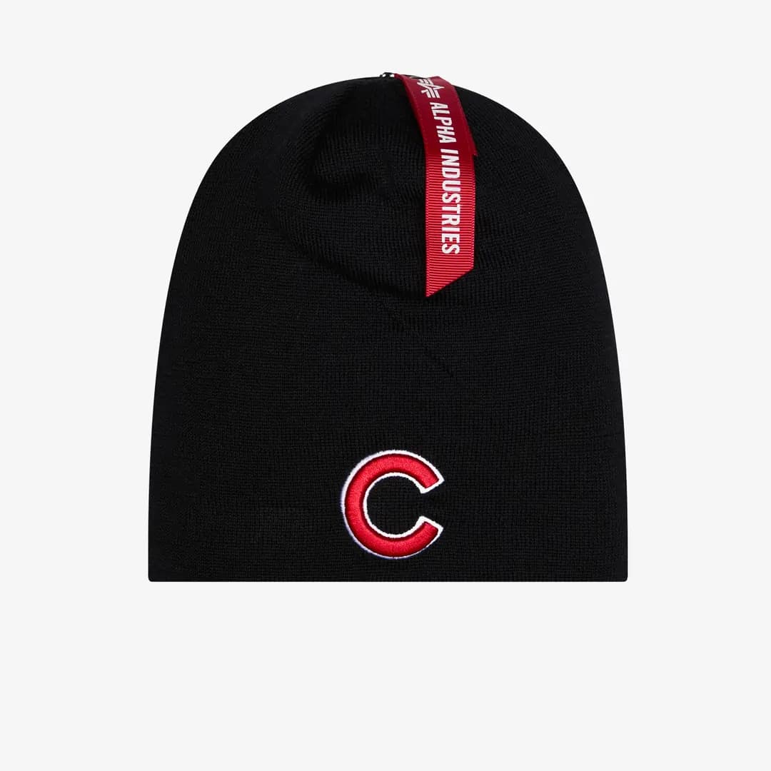 New Era x Chicago Cubs x Alpha Industries Knit Beanie 'Black'