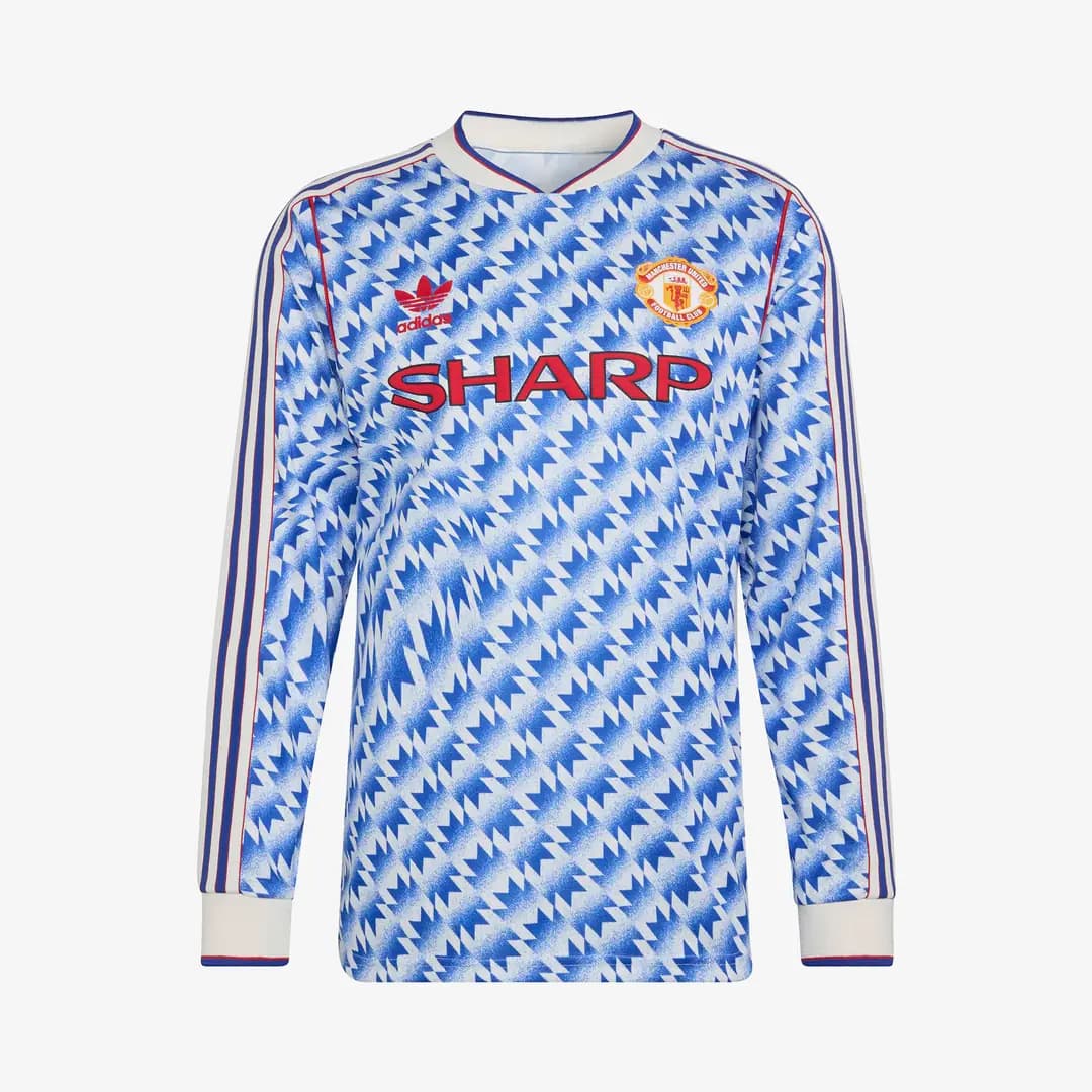 Manchester United Away Long Sleeve Jersey '90 'Multicolor'