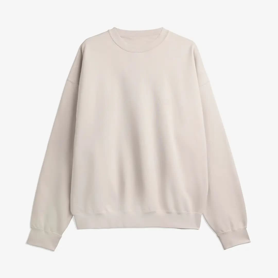 Brushed Terry Crew Sweatshirt 'Chalk Pearl'