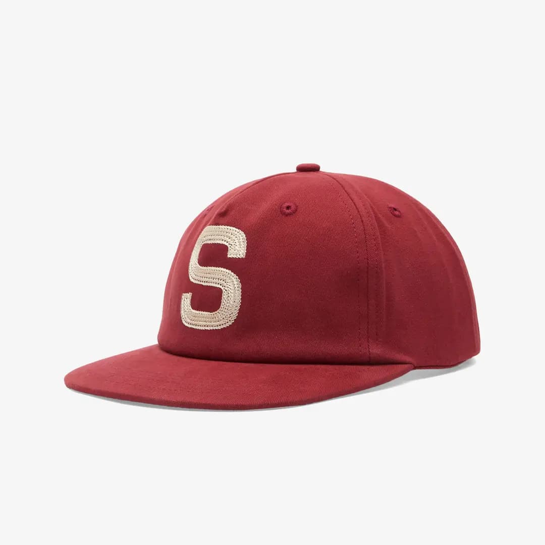Chain Stitch Emblem Cap 'Ruby Red'