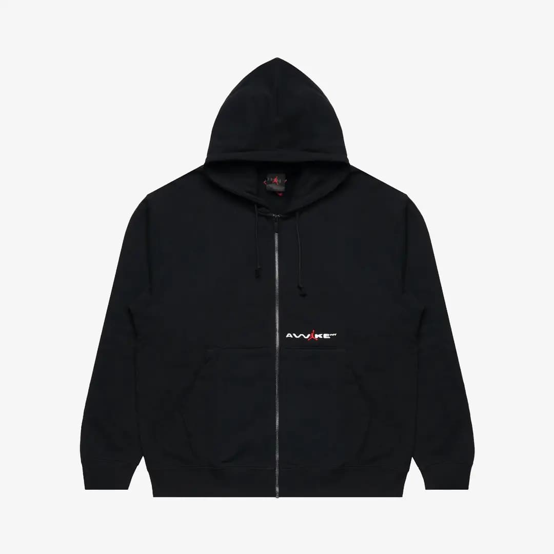Air Jordan x Awake NY Full-Zip Fleece Relaxed Fit Hoodie 'Black'