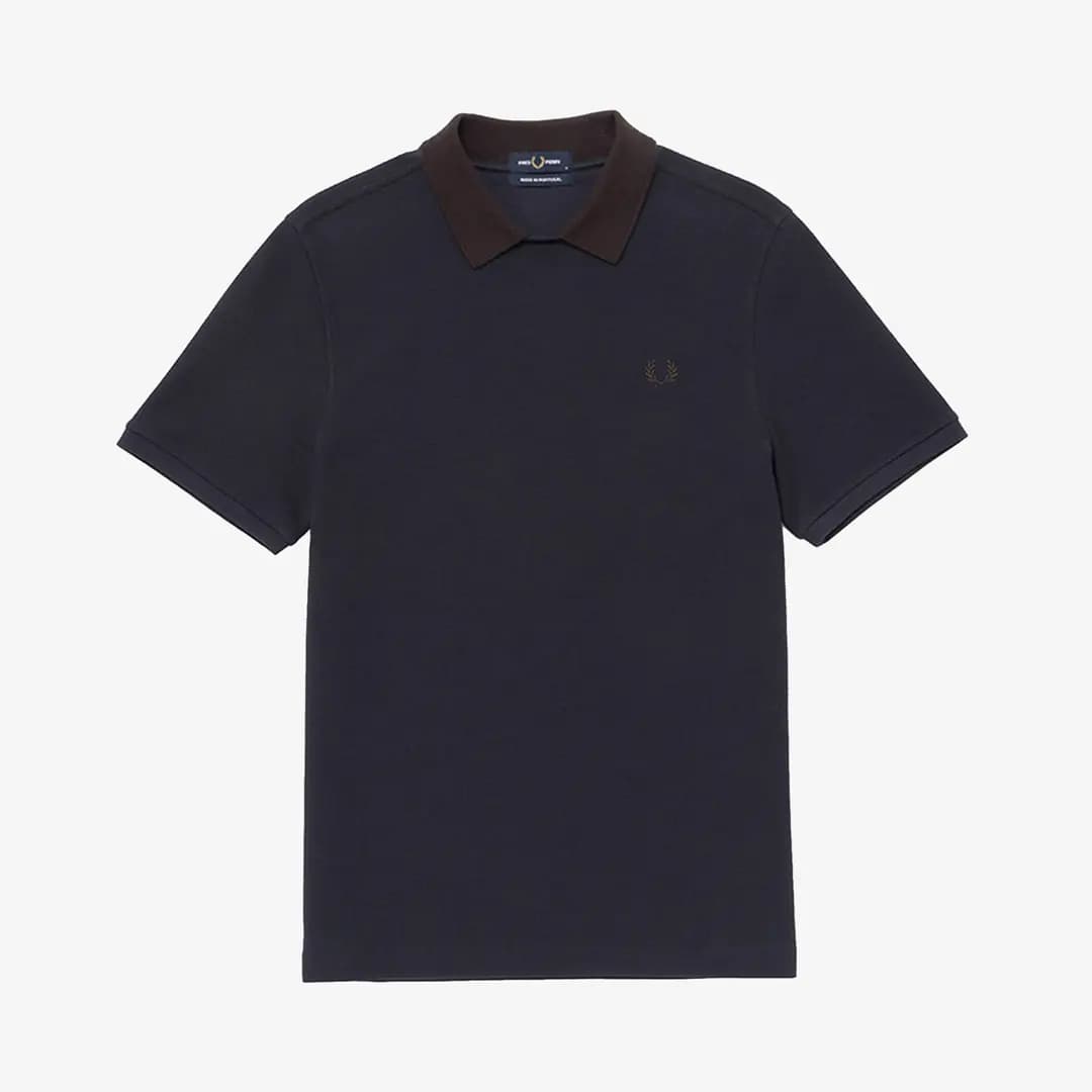 Jacquard Pullover Polo Shirt 'Navy'