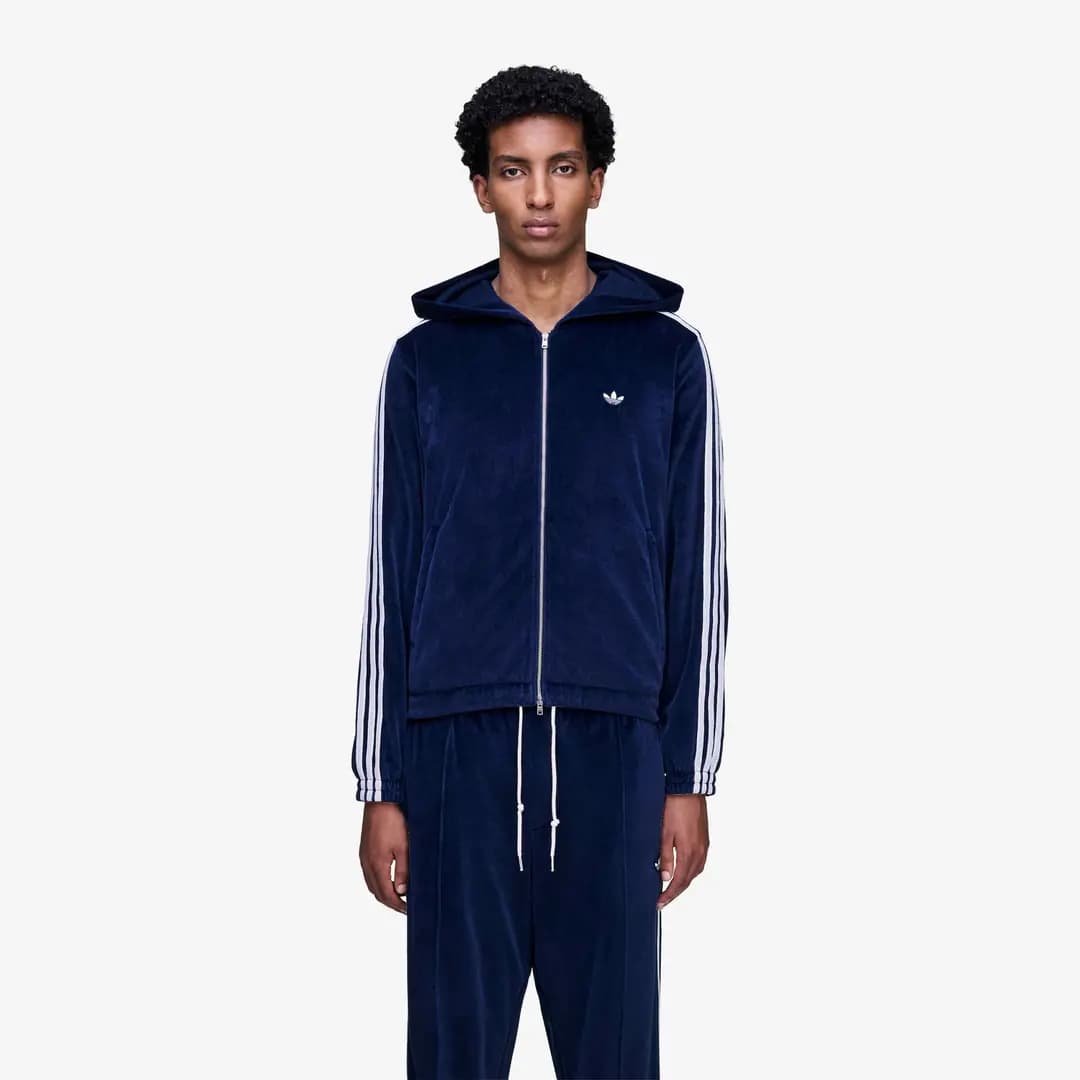 Wales Bonner x adidas Velour Track Jacket 'Collegiate Navy'